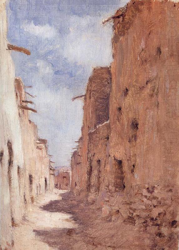 Etienne Dinet A Street in Laghouat,Algeria china oil painting image